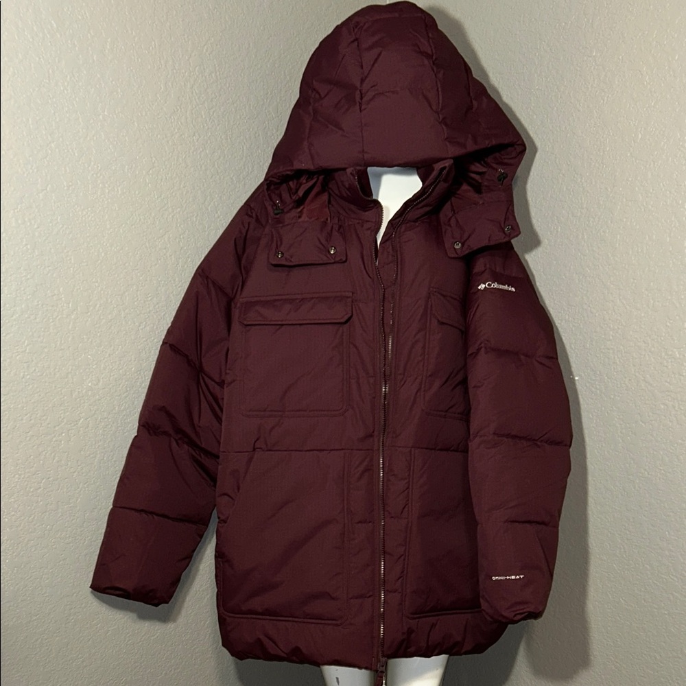 Women’s Columbia Omni-Heat Maroon Hooded Winter Jacket